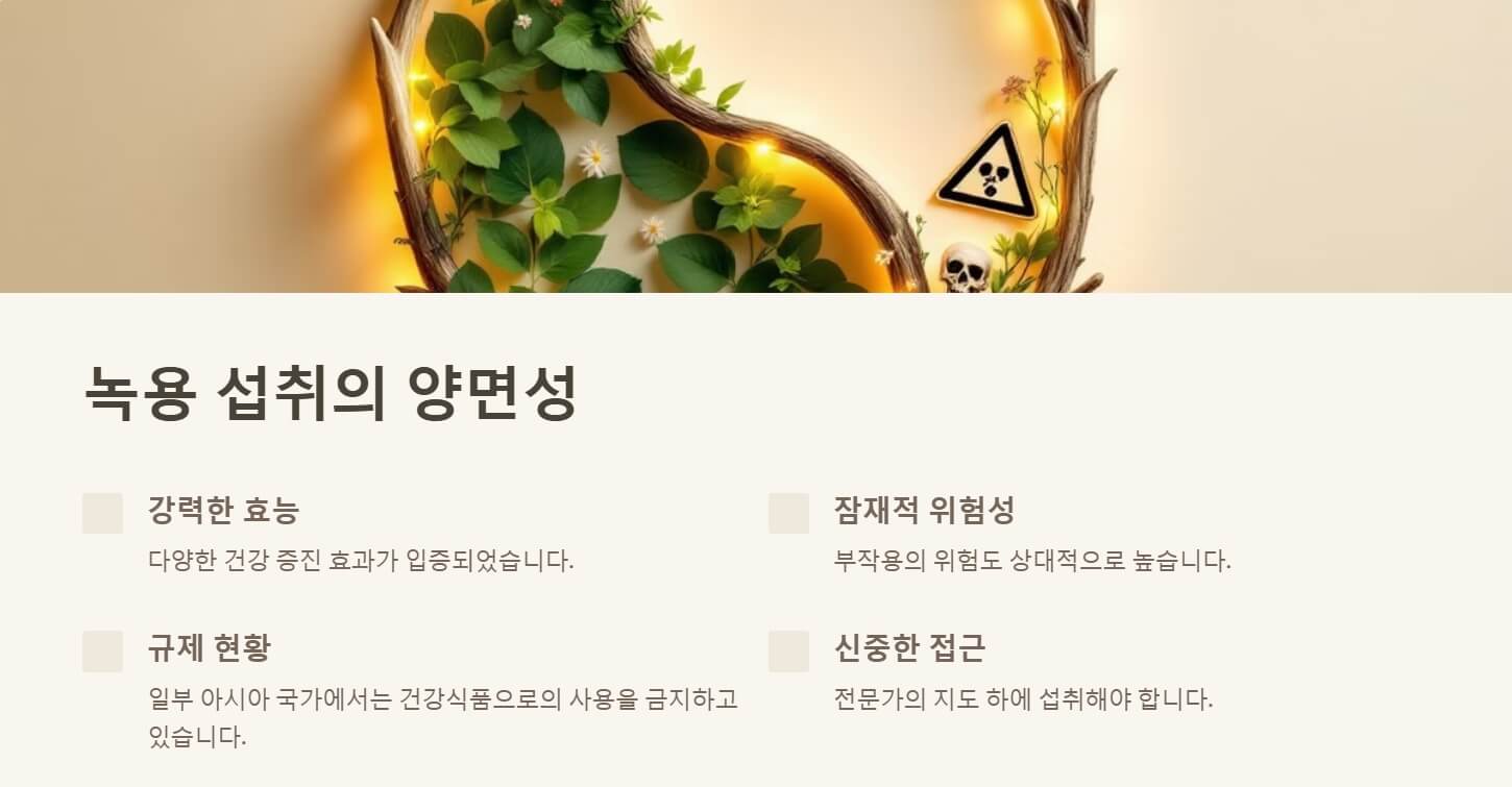 녹용 먹을때 주의점