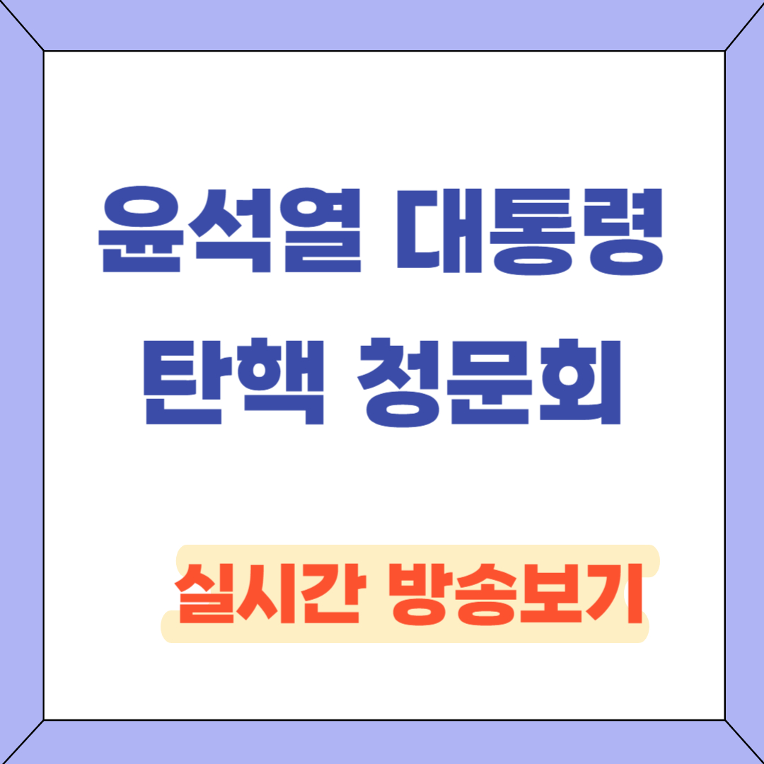 윤석열 대통령 탄핵 청문회
