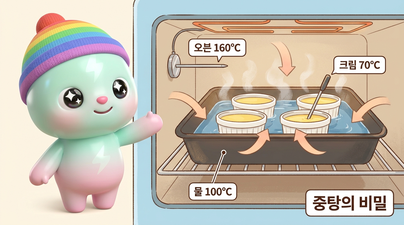 중탕의 비밀 &ndash; 160&deg;C 오븐인데 왜 안 타?