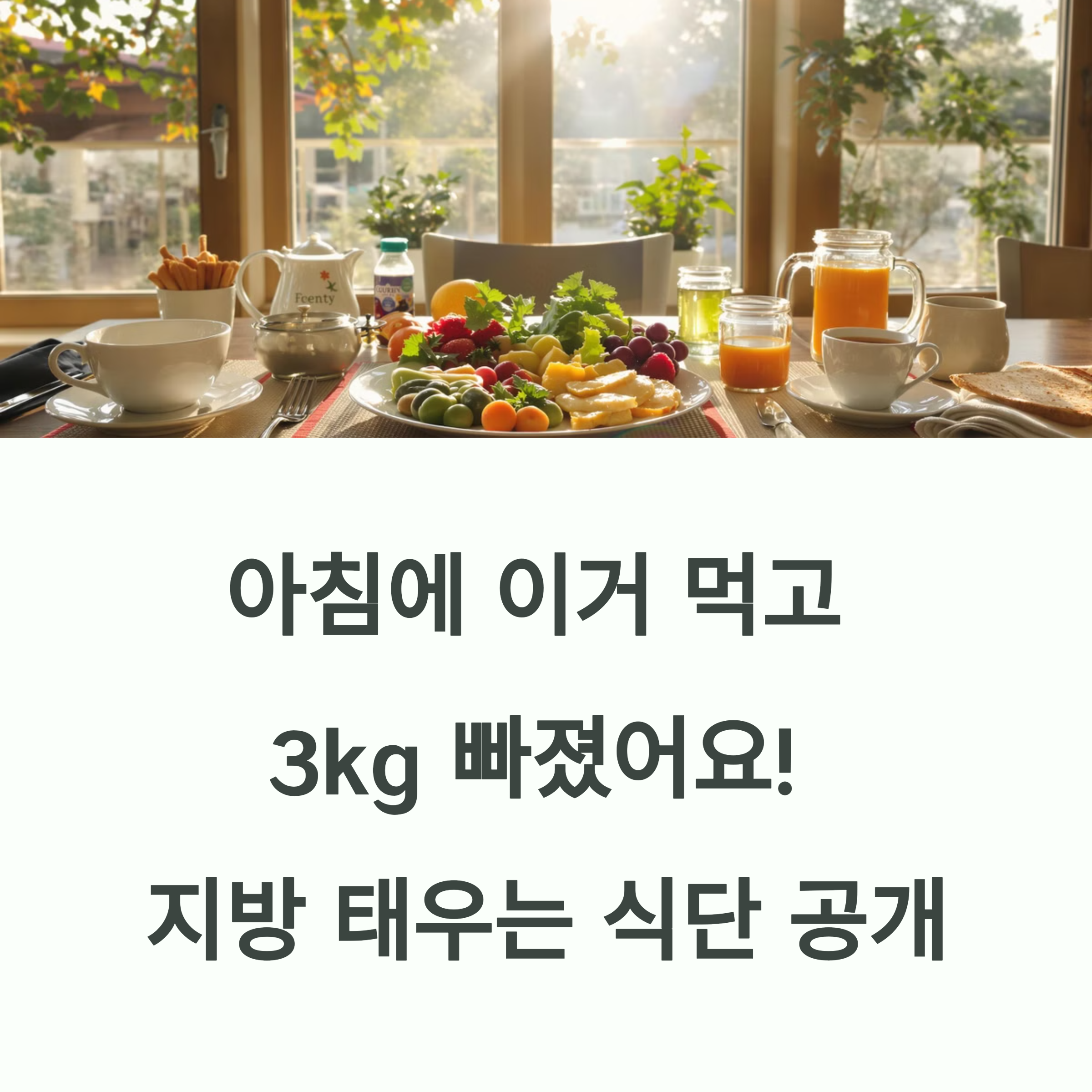 지방 태우는 식단 공개