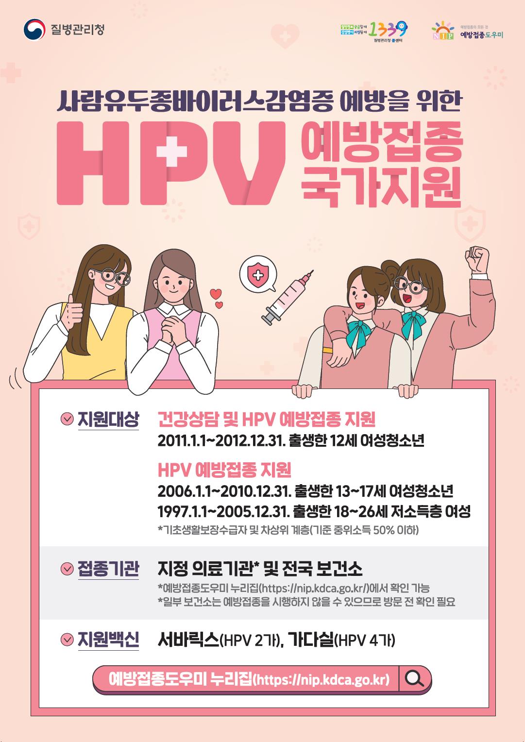 자궁경부암 예방 사람유두종바이러스 예방접종