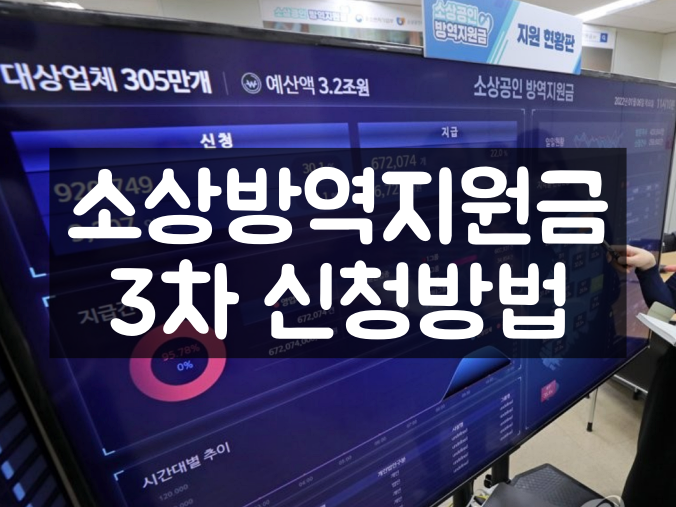 소상방역지원금 3차 신청방법