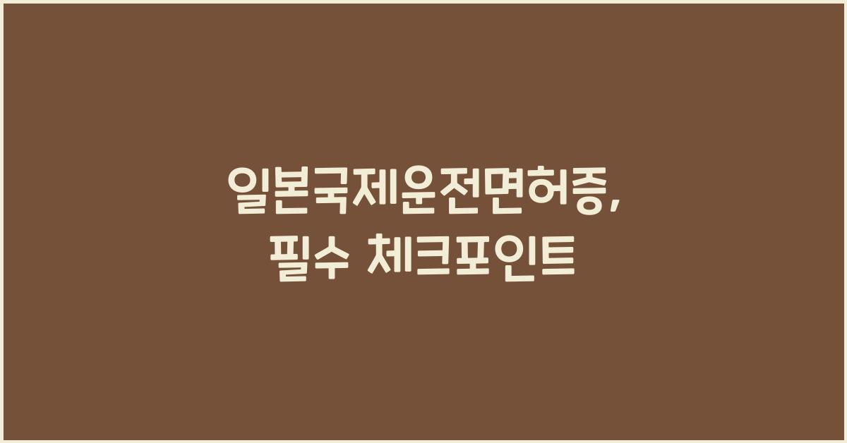 일본국제운전면허증