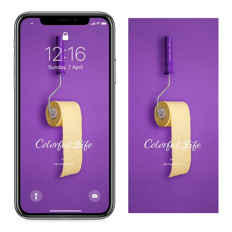 05 노란색 두루마리 휴지 C - Colorful Life 아이폰보라색배경화면