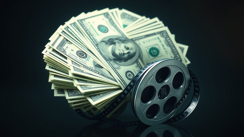 돈과 영화필름 합성사진
