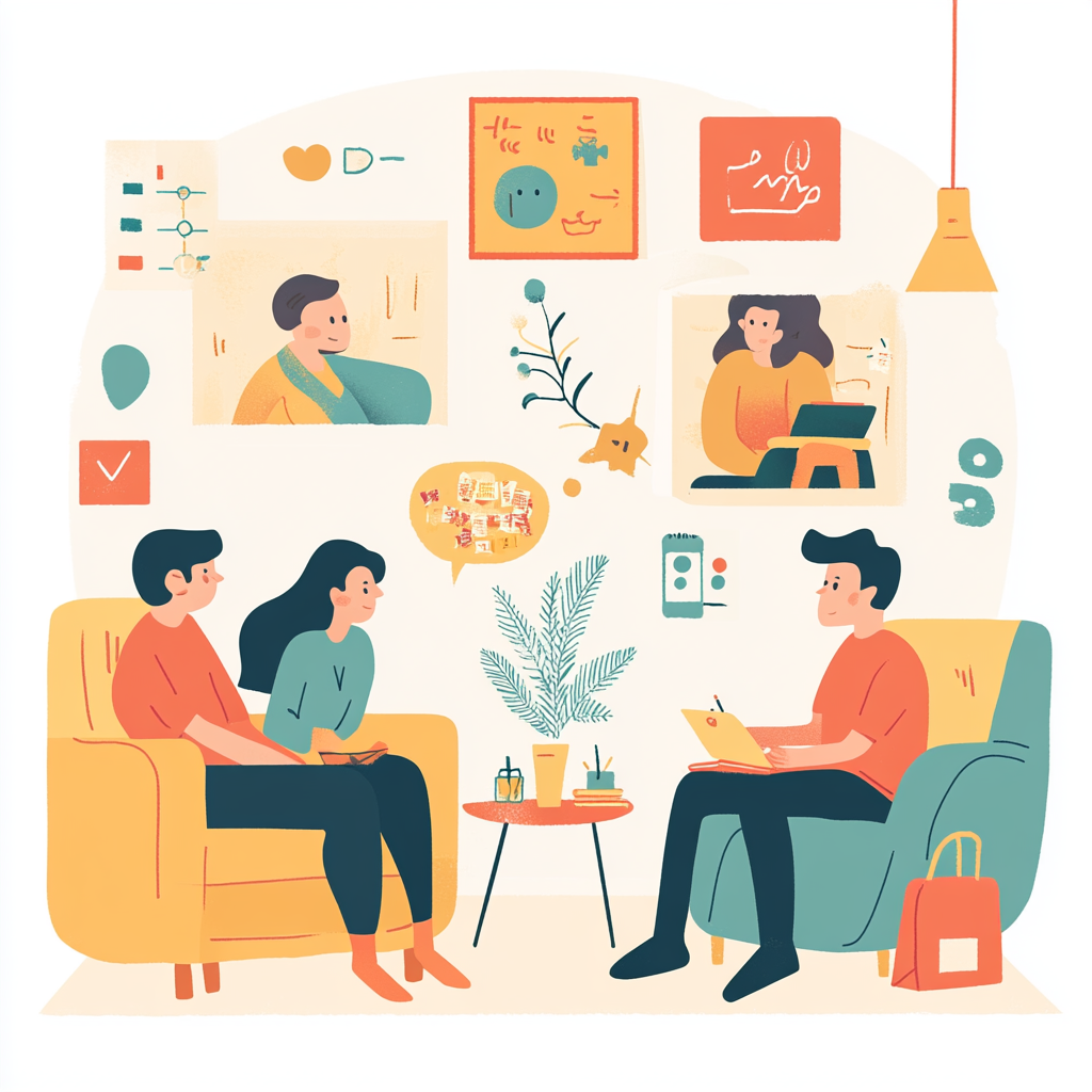 관계 회복을 돕는 부부 상담법 관련 그림