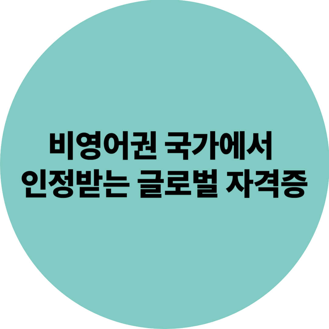 비 영어 권 국가에서 인정받는 글로벌 자격증 6종