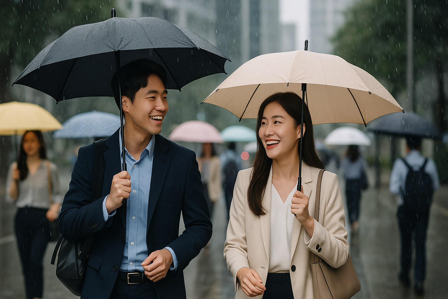 비가 내일 때 꼭 필요한 우산