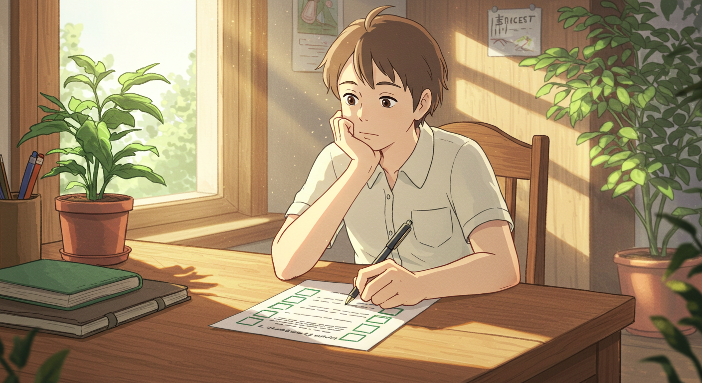 보장 기간의 차이를 인물로 표현한 장면