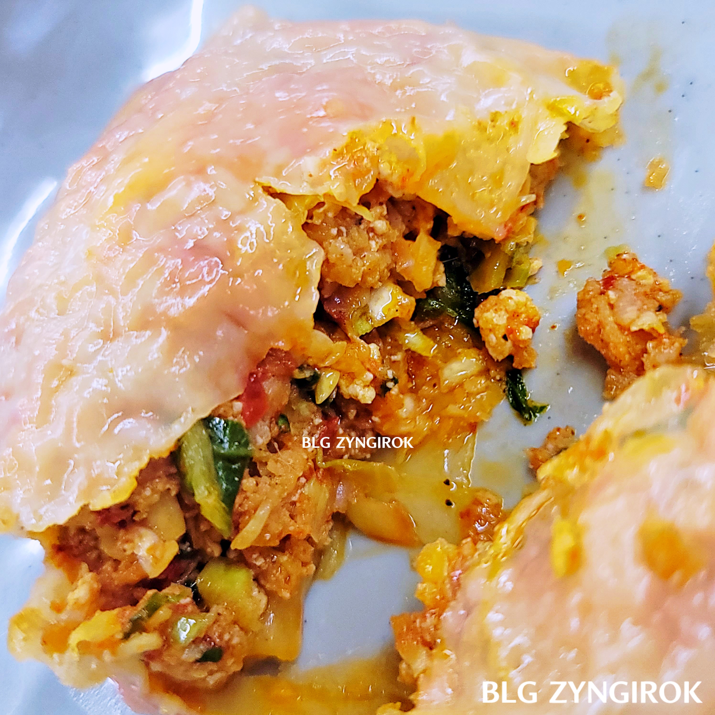 양주 맛집 밀곳 - 만두 단면 모습이다.