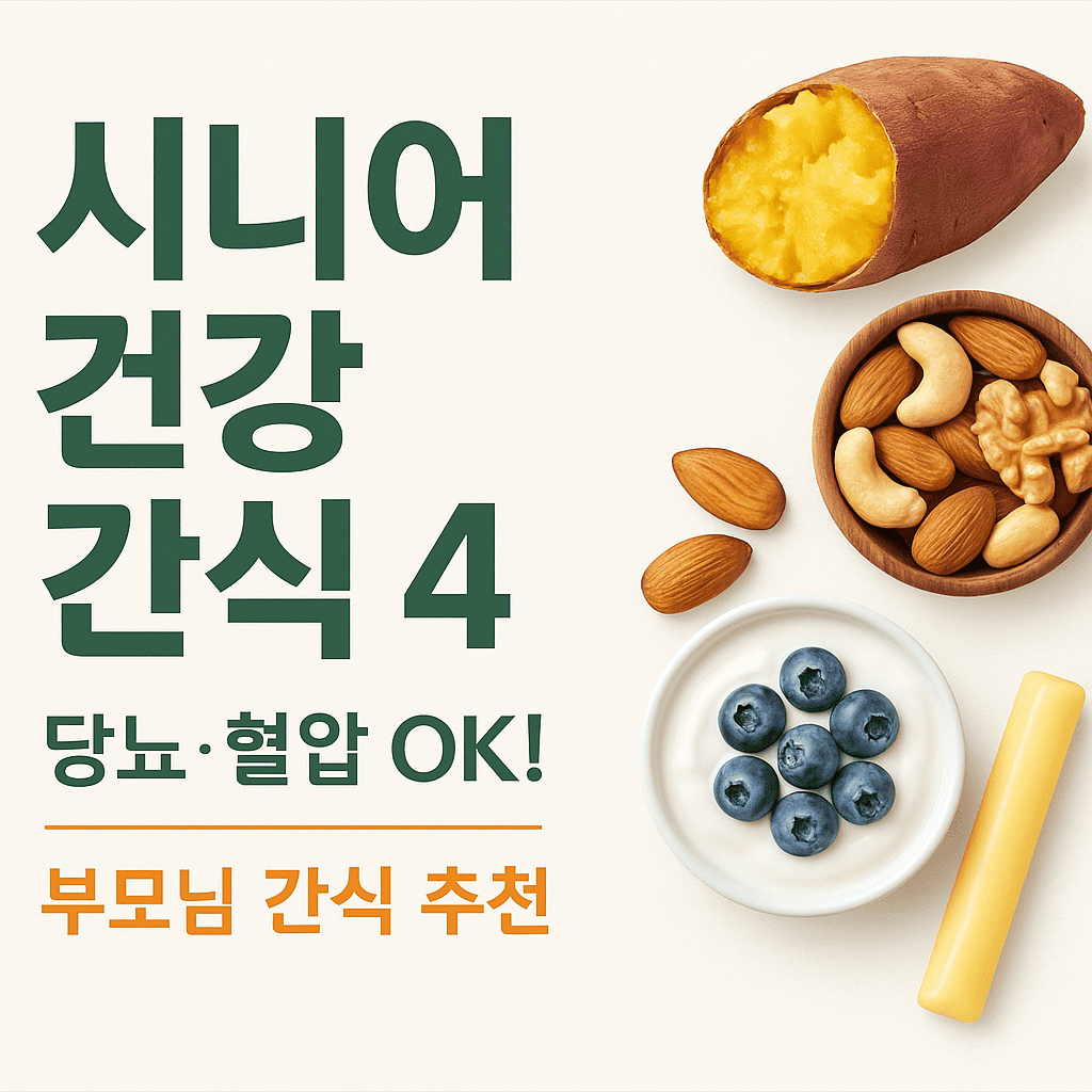 시니어 건강 간시 추천 best4(두유, 고구마, 치즈, 요거트와 블루베리)