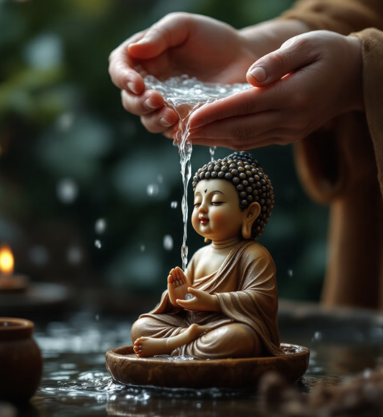 아기 부처님을 씻겨드리는 마음