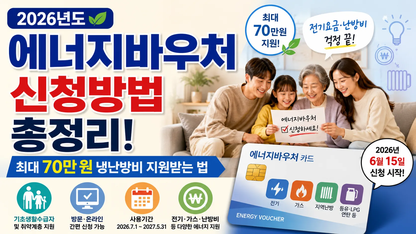 2026년도 에너지바우처 신청방법 총정리
