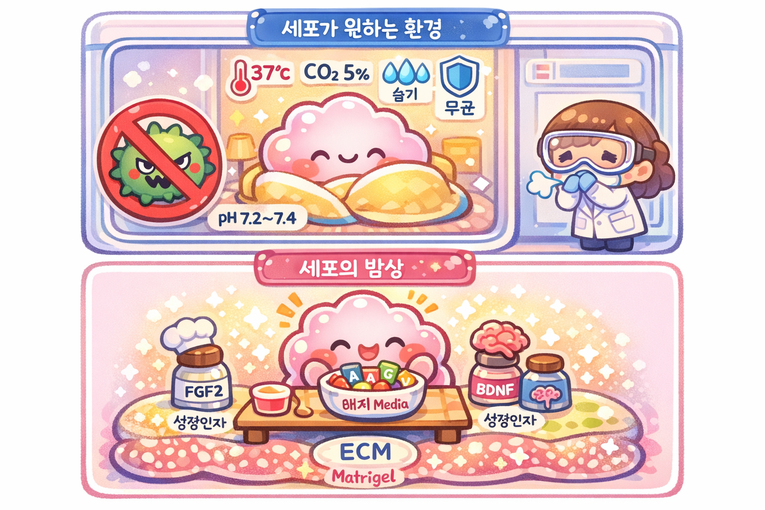 줄기세포: 세포를 살아있게 하는 기본 배양 방법들