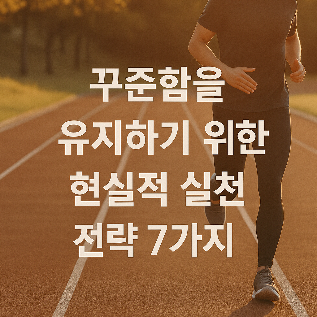 꾸준함을 유지하기 위한 현실적 실천 전략 7가지