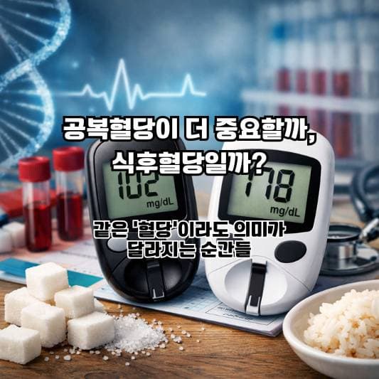 공복혈당과 식후혈당 수치 해석을 차분히 구분하는 40~60대의 일상