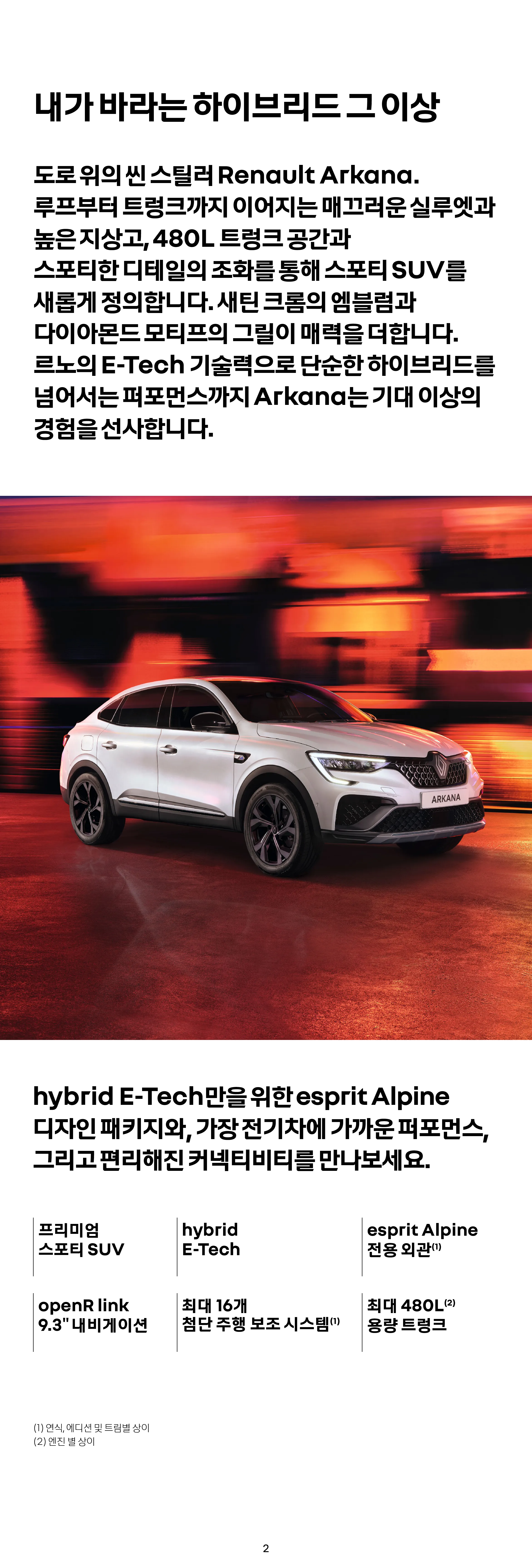 르노 아르카나 차량 및 정보 이미지
