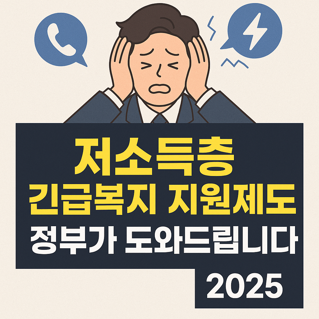 저소득층 긴급복지 지원제도 – 위기 상황일 때, 정부가 도와드립니다