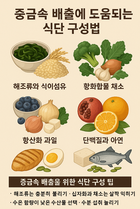 중금속 배출에 도움되는 식단 구성법