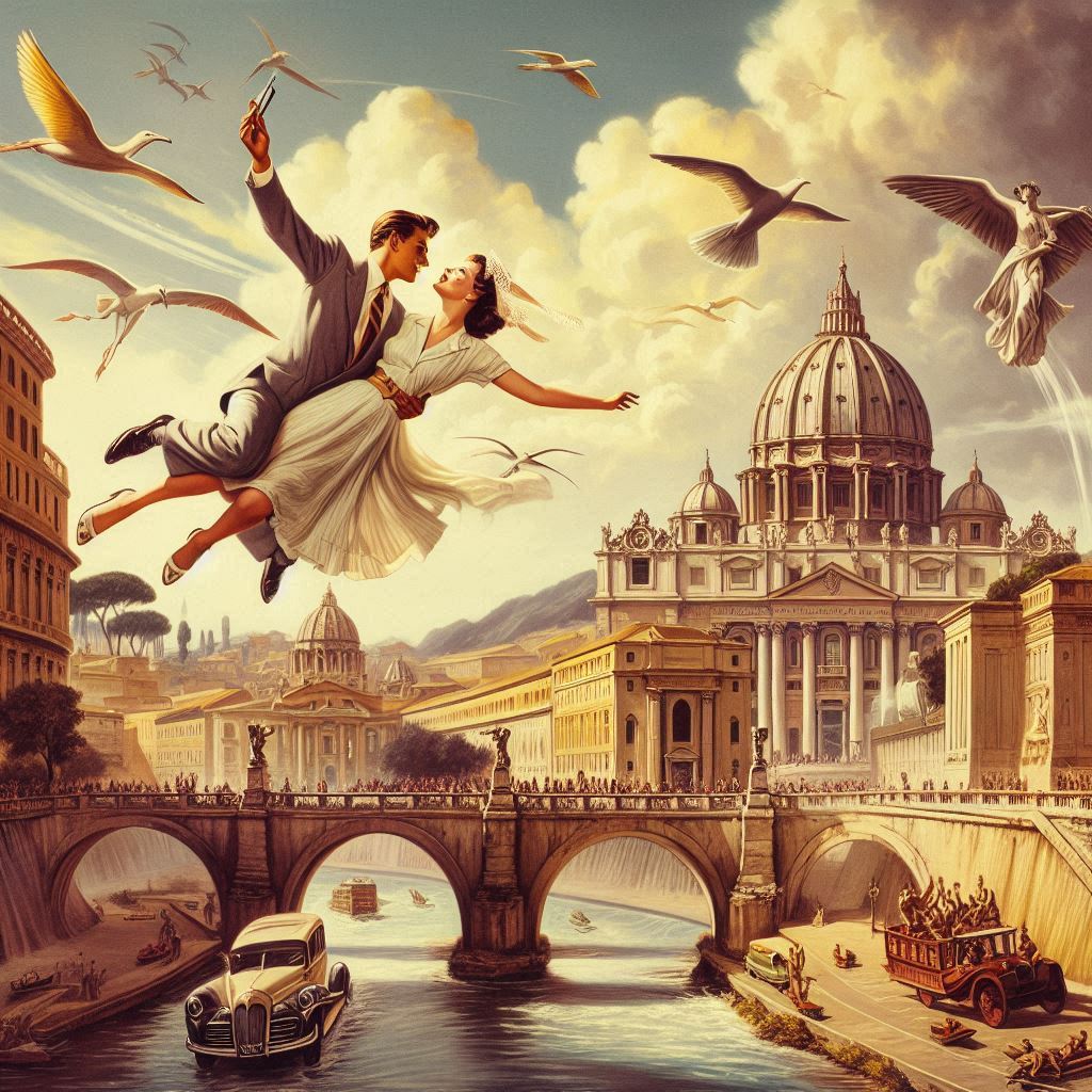 Roman Holiday (1953) 헵번과 픽, 로마의 풍경