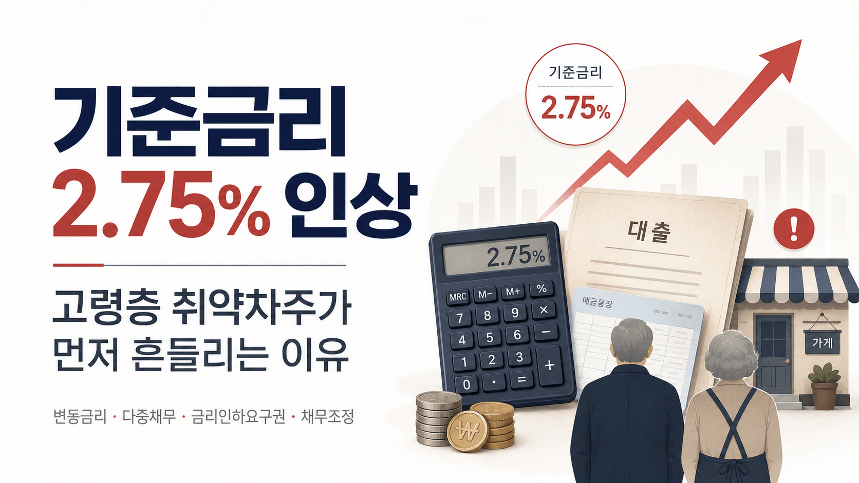 기준금리 인상, 60대 대출부터 위험한 이유&hellip;고령 자영업자 부채 점검법