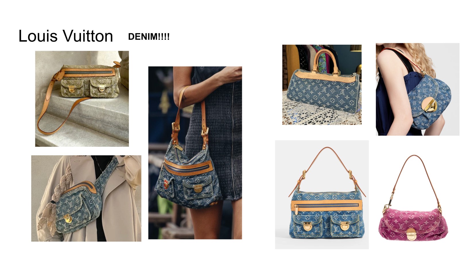 루이뷔통, 모노그램, 캔버스백, 데님백, 빈티지, 명품백, 하이엔드, 큐레이션, 명품