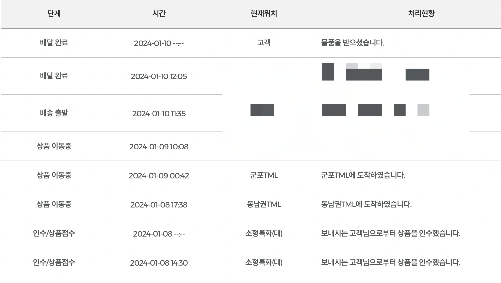 롯데택배 배송조회 1