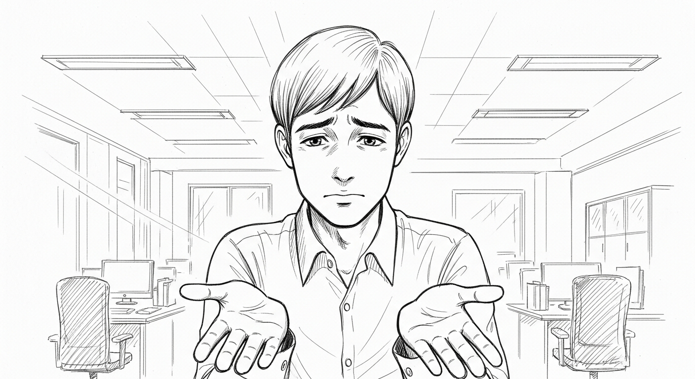 정직하게 자신의 실수를 시인하는 직장인 모습