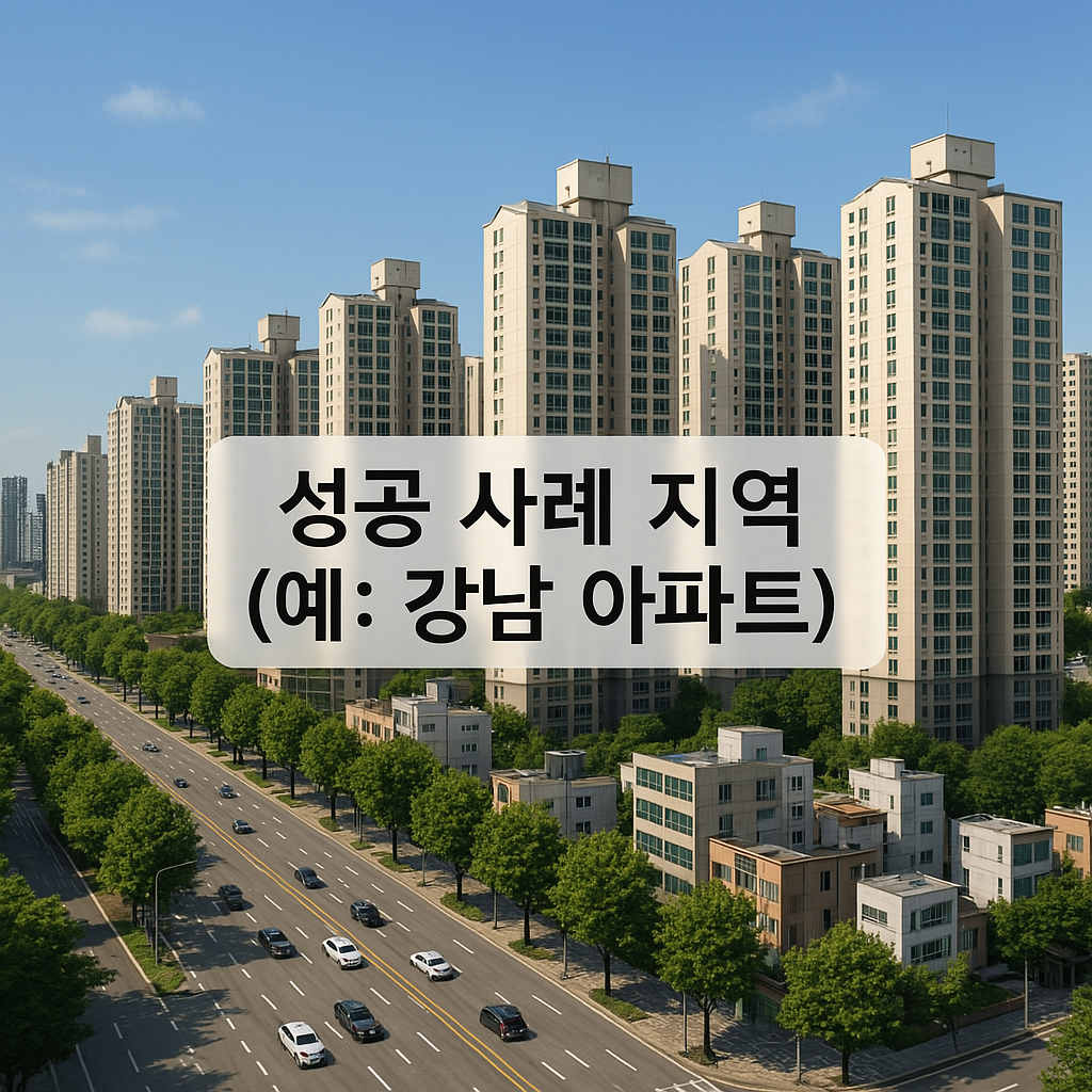 성공 사례 지역(예 강남 아파트 사진)