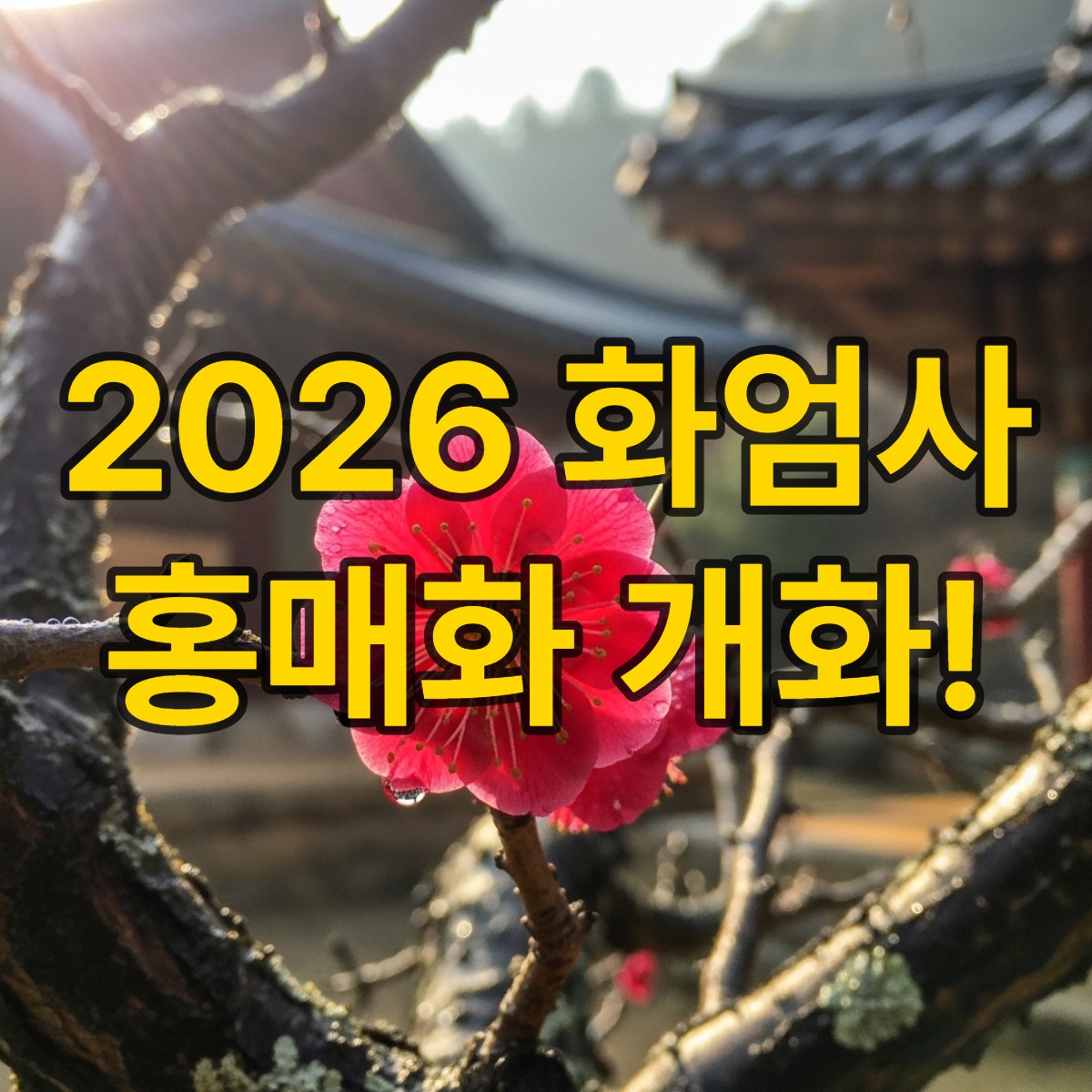 구례 화엄사 홍매화 개화