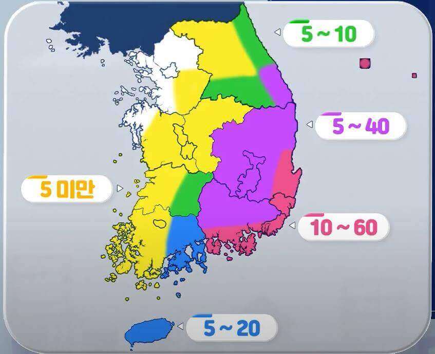 예상 강수량