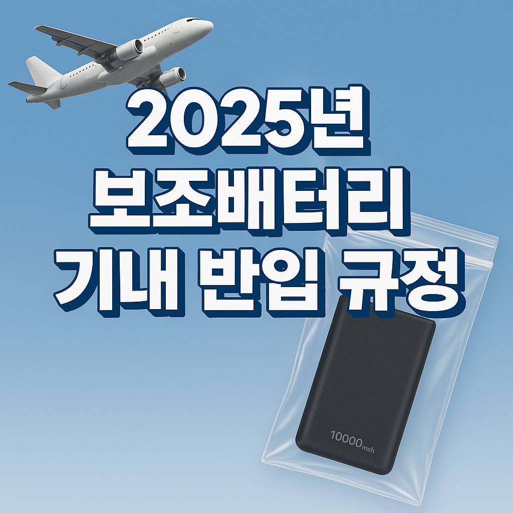 보조배터리 기내 반입 규정