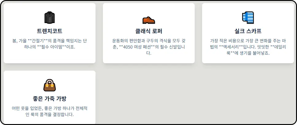 실루엣의 완성, 안정감의 기초