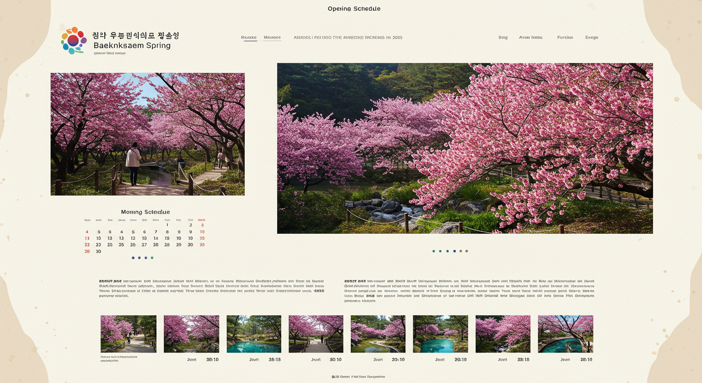 2025년 백록샘 개방일정 안내