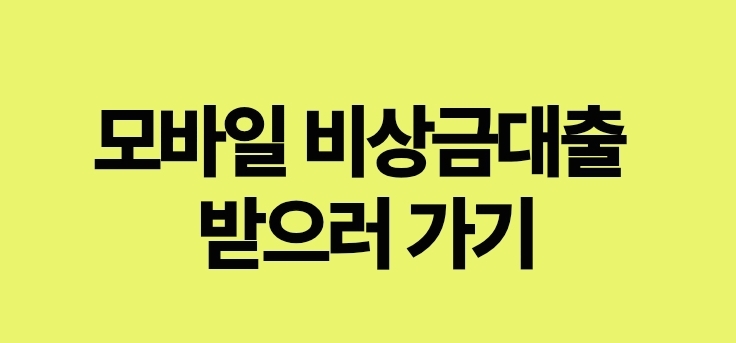 모바일 비상금 대출 받으러가기