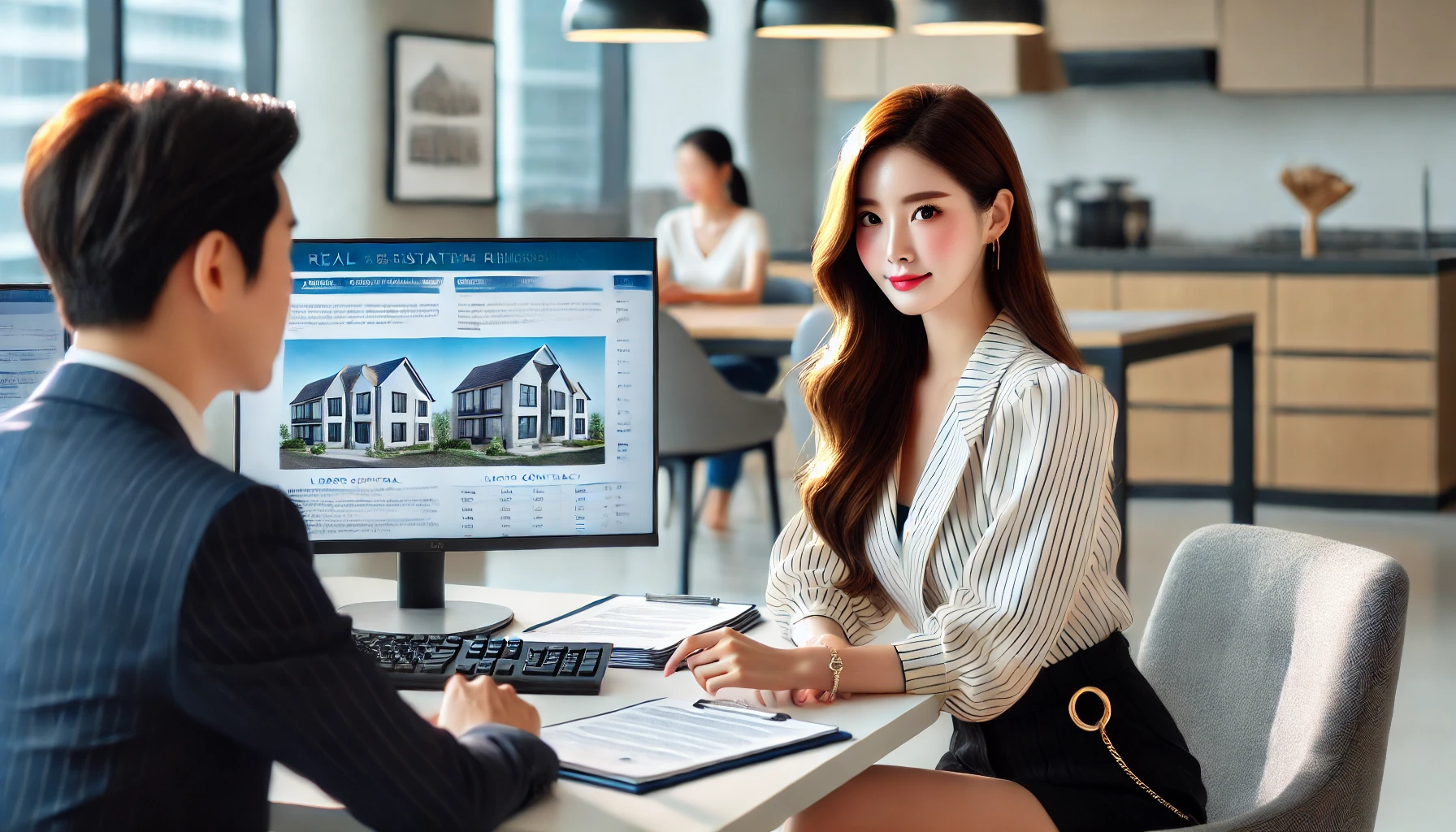 임대인 세금 신고 관련 상담하는 이미지