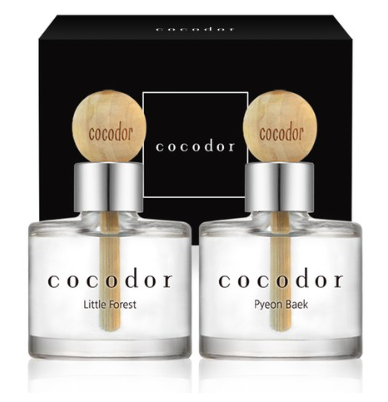 코코도르 우드볼 차량용디퓨저 50ml 2개입, 포레스트(리틀 포레스트, 편백), 1세트