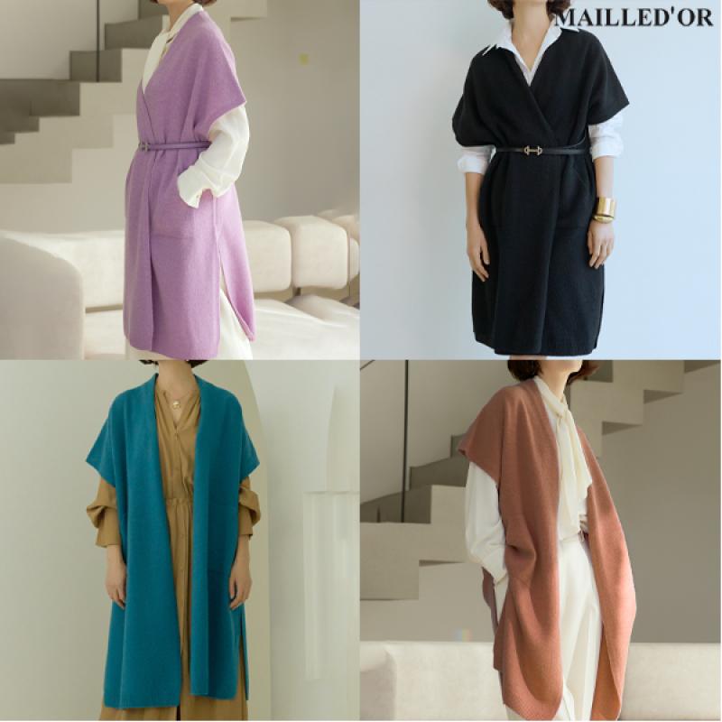 마예도르 홈쇼핑인기 메리노울100 숄가디건 벨트 SET