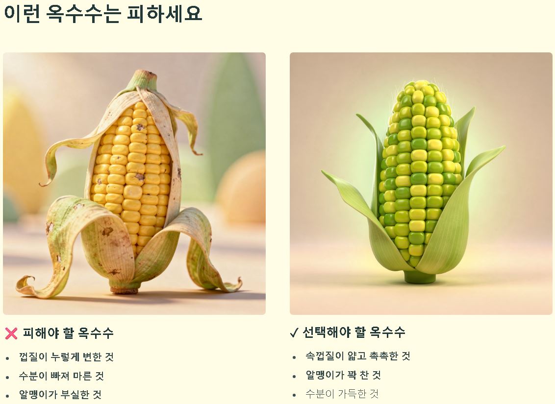 옥수수 삶는 방법