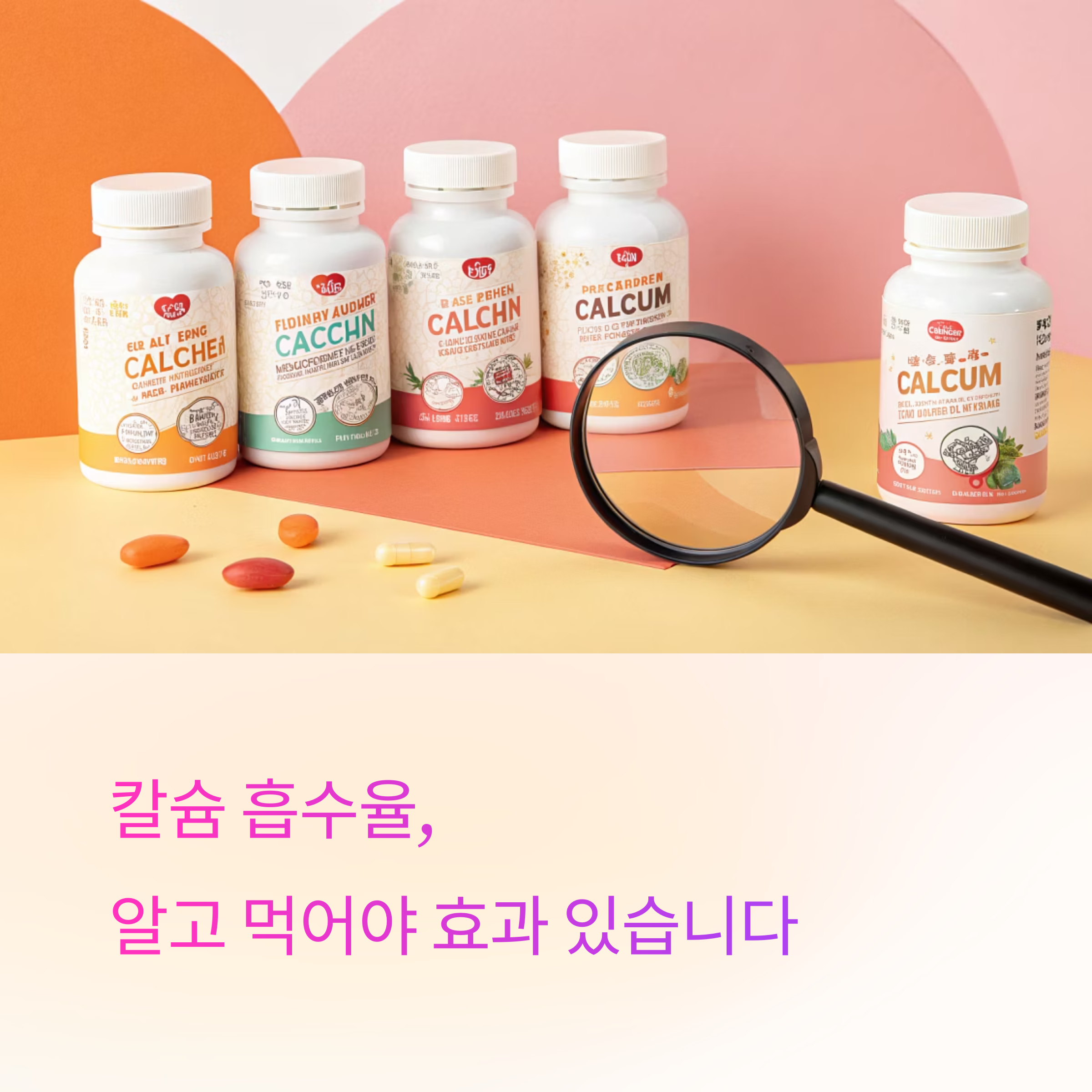 칼슘 흡수율 비교 분석, 효과 좋은 제품 고르는 법