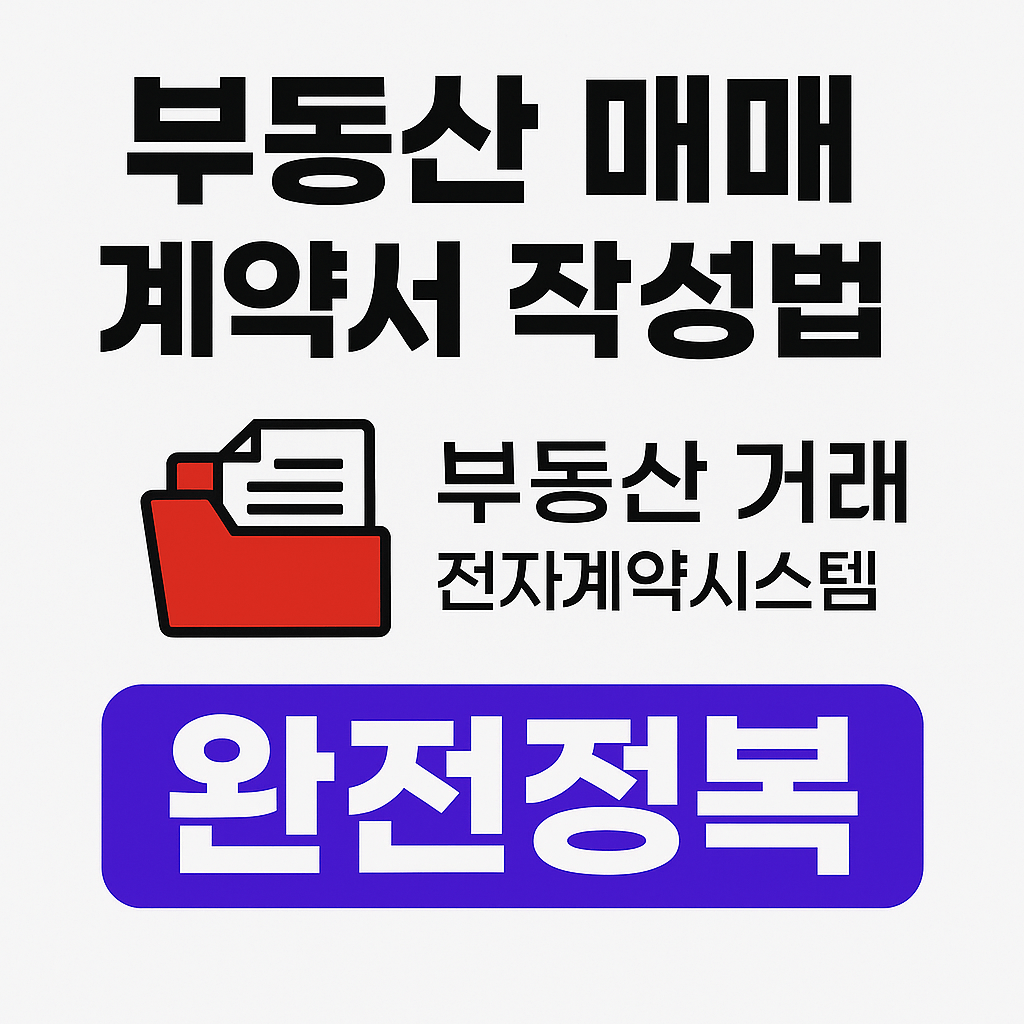 부동산 매매계약서 작성법, 부동산 전자계약시스템