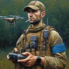 자폭드론을-시험-운행해보는-우크라이나-병사