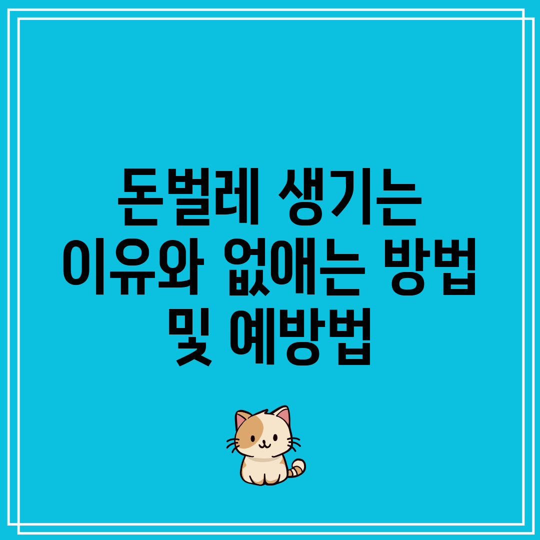 돈벌레 생기는 이유와 없애는 방법 및 예방법