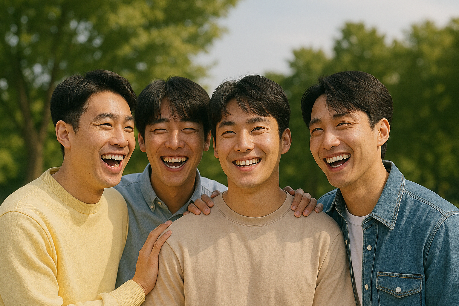 웃고 있는청년