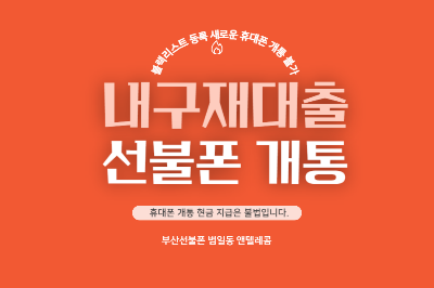 내구재대출-선불폰개통