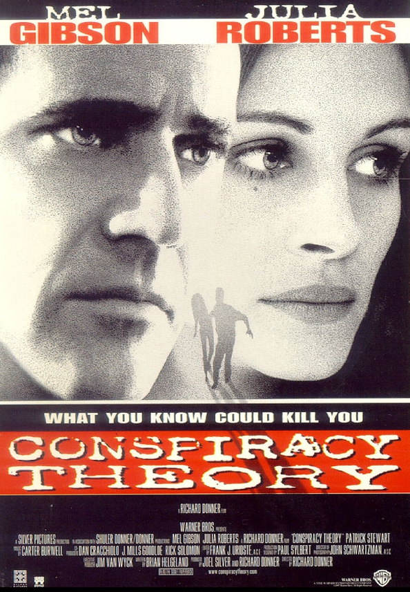 영화 컨스피러시 포스터 - 멜 깁슨과 줄리아 로버츠의 모습