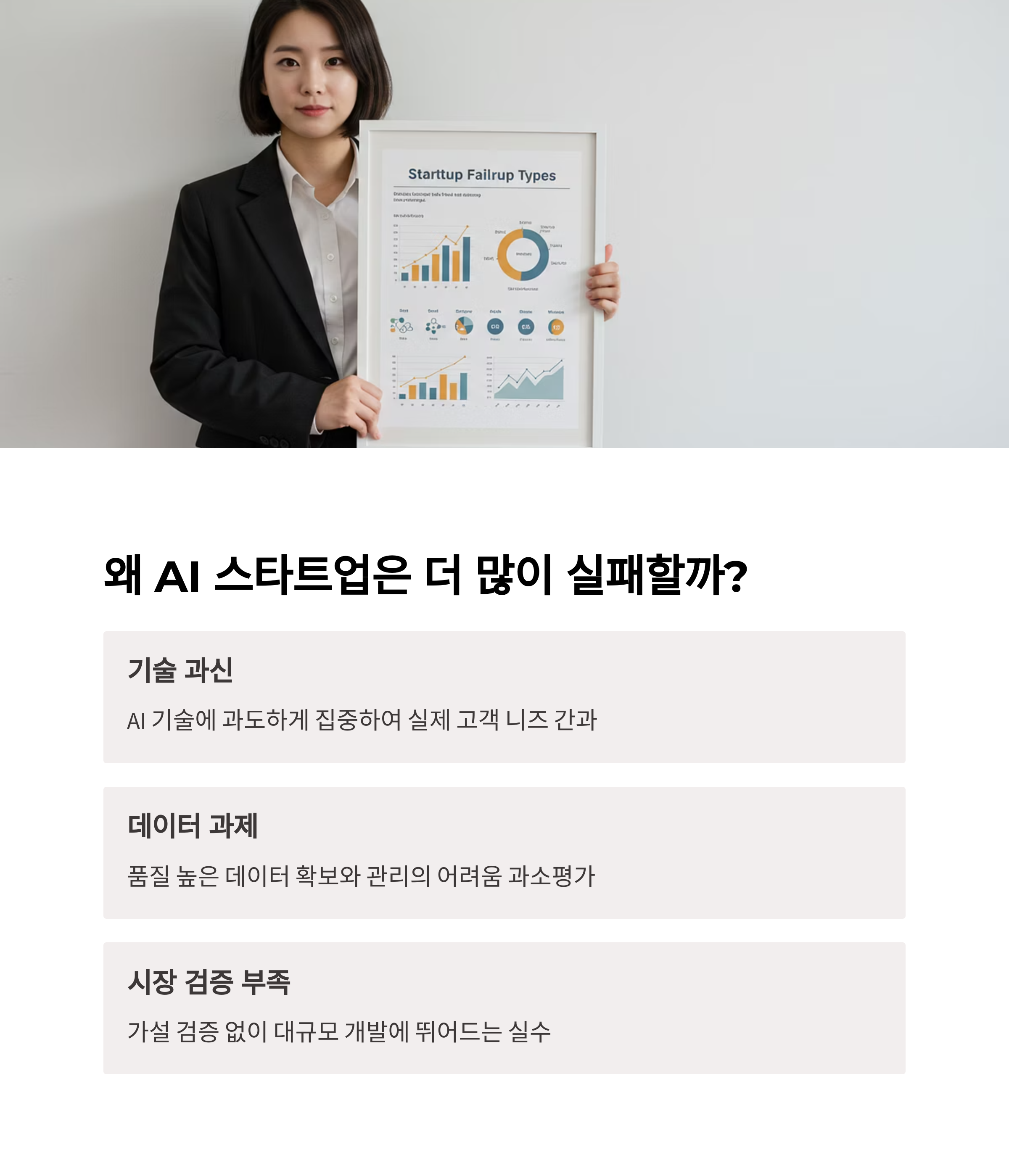 AI 창업 실패율 인포그래픽