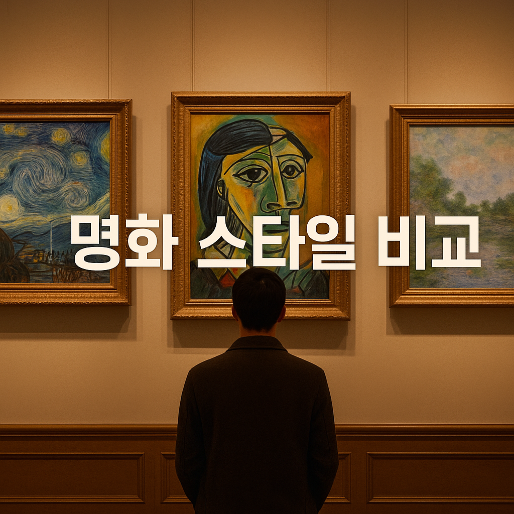고흐, 피카소, 모네 명화 스타일 비교