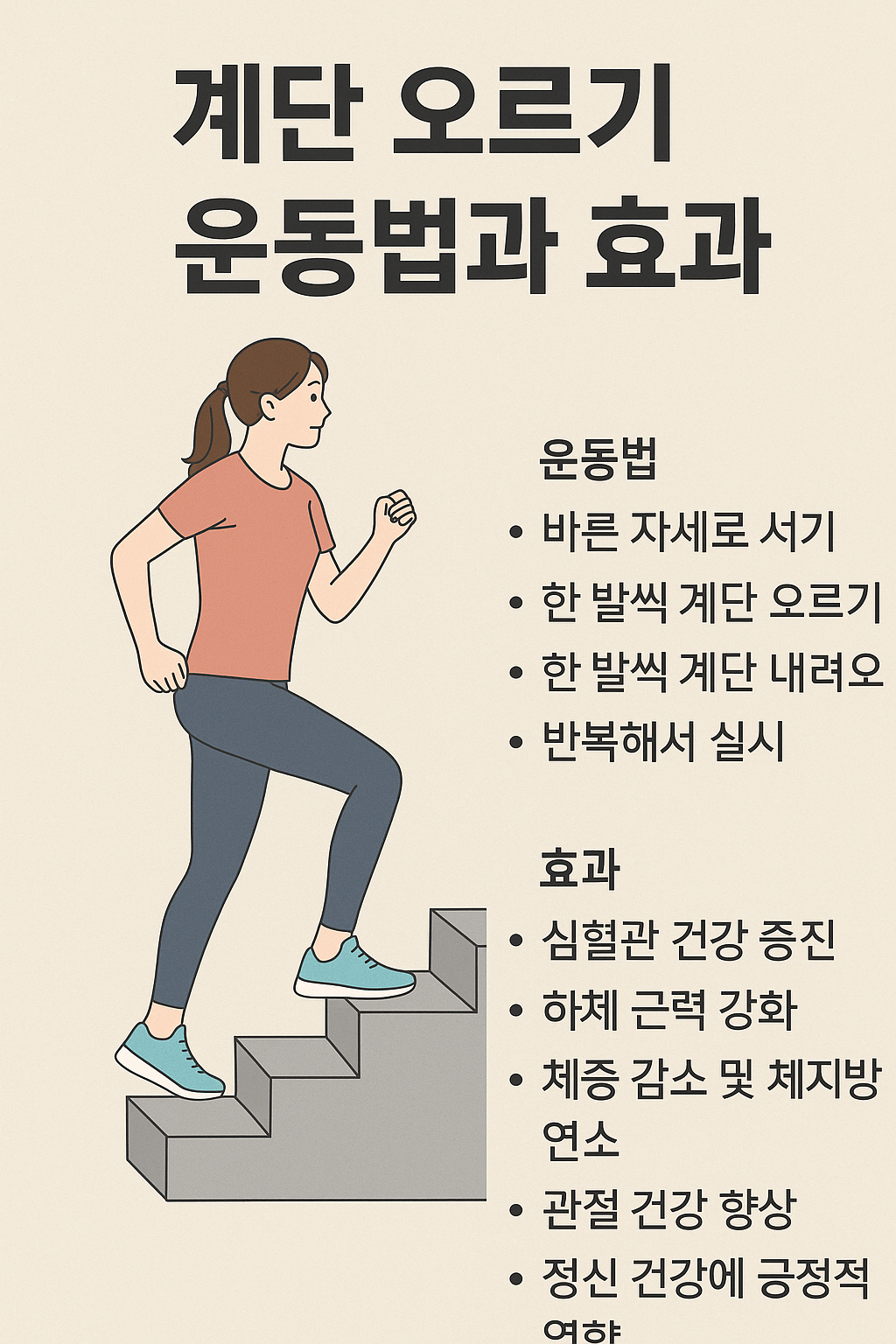 계단 오르기 운동법과 효과