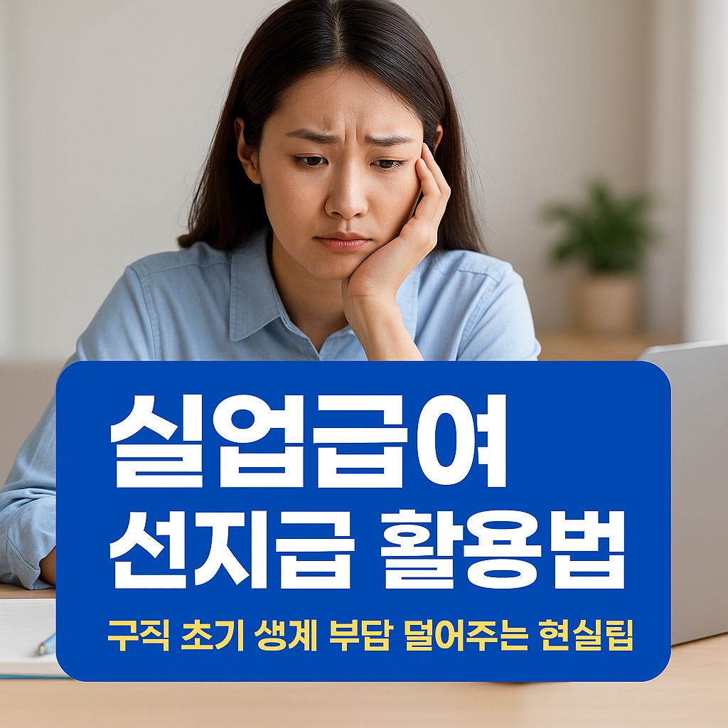 실업급여 선지급 활용법 완전정복! 구직 초기 생계 걱정 덜어주는 현실 꿀팁